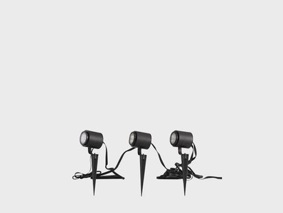 Lindby - Nymo Smart LED Buiten Spot w/Spike 3 pcs. Zwart