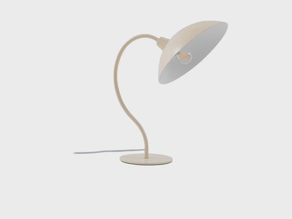 Arvadon Tafellamp Beige - Lucande - Woonkamer - Modern - Metaal - 1 lamp