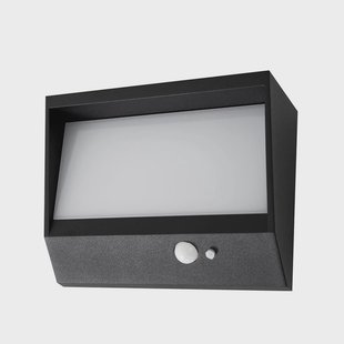 Lucande - Dava Zonnecel Wandlamp W/Sensor H14 Zwart