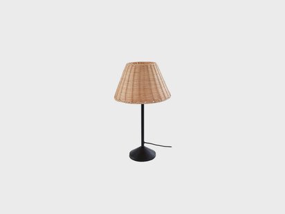 Zyralia Tafellamp Wood/Black - Lindby - Woonkamer - Landhuis / Rustiek - Hout - 1 lamp