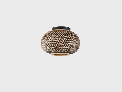 Lindby - Nerys Plafondlamp Black/Wood