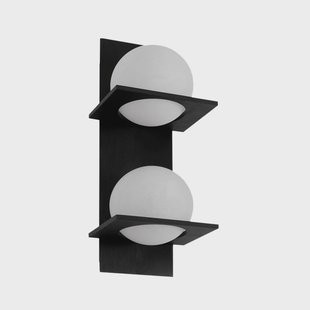 Lucande - Kulka 2 Wandlamp Opaal/Zwart