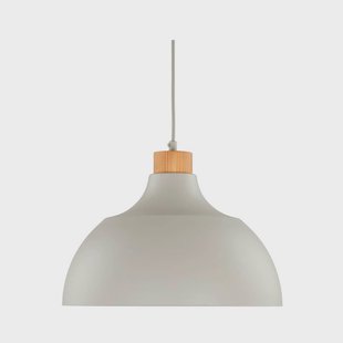 Envostar - Kaitt hanglamp, beige, Ø 34 cm, houten detail