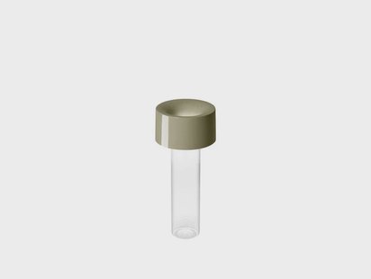 Fleur Portable tafellamp Sage Green Foscarini - Woonkamer - Modern - Glas - Met lampenkap