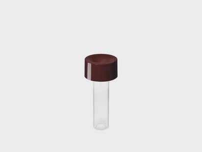 Fleur Portable tafellamp Burgundy Foscarini - Woonkamer - Modern - Glas - Met lampenkap