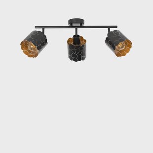Lindby - Aralena 3 Plafondlamp Zwart/Goud