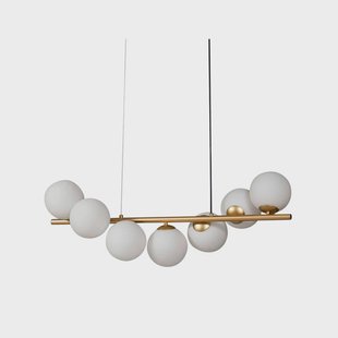 Lucande - Isandro 7 Hanglamp Goud/Opaal