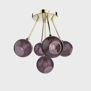 DESIGN BY US - Ballroom Molecule Hanglamp Brass/Purple