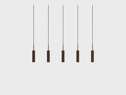 Audo Copenhagen - Tubulaire Rail hanglamp 5-lamps brons aluminium,