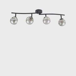 Lindby - Valentina 4 Plafondlamp Grijs/Zwart