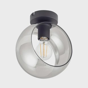 Lindby - Roton Plafondlamp Ø20 Grijs/Zwart