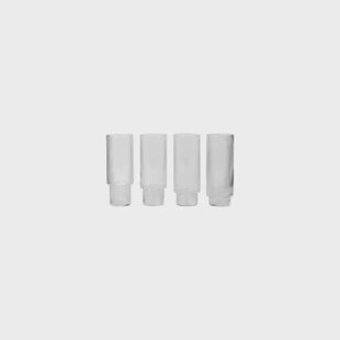 ferm LIVING - Ripple Long Drink Glasses Set of 4 Clear