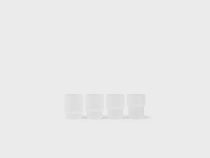 ferm LIVING - Ripple Small Glasses Set of 4 Frosted