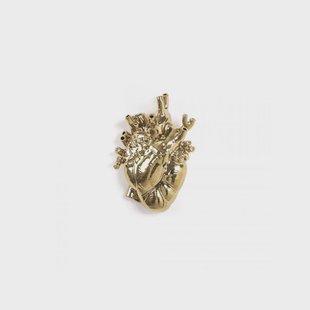 SELETTI - Love In Bloom Porcelain Heart Vaas Goud