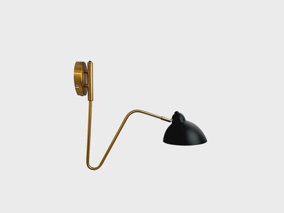 Dyberg Larsen - Futura Wandlamp Black/Brass DybergLarsen