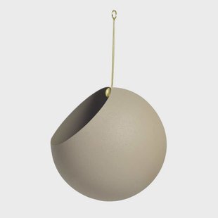 AYTM - Globe plantenpot Ø17xH28 taupe/goud
