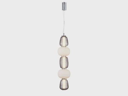 LOOM DESIGN - Pearl 5 Hanglamp Grey/Opal/Chrome