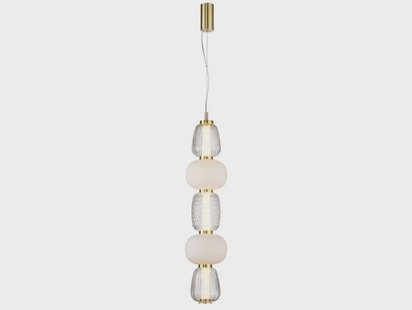 LOOM DESIGN - Pearl 5 Hanglamp Amber/Gold