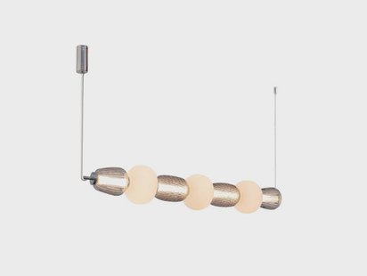 LOOM DESIGN - Pearl 7 Hanglamp Grey/Opal/Chrome