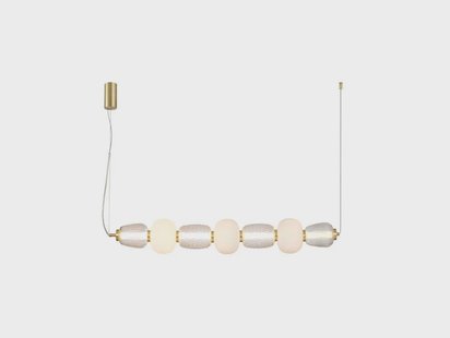 LOOM DESIGN - Pearl 7 Hanglamp Amber/Gold