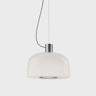 FLOS - Bellhop Glas S2 Hanglamp Bright Aluminium
