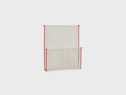 Hübsch - String Wall Magazine Holder Red/White