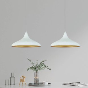 ROYALTECH Claus hanglamp, wit, lengte 85 cm, 2-lamps, metaal