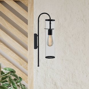 ROYALTECH Wandlamp Leona, zwart, hoogte 57 cm, metaal, E27