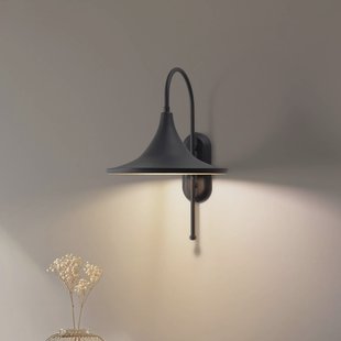 ROYALTECH Enjolino wandlamp, zwart, hoogte 48 cm, metaal, E27