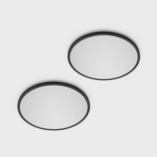 Philips LED SuperSlim 2-delige set zwart IP44 Ø 25 cm 2.700 K