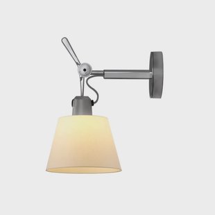 Tolomeo 18 Diffusore design wandlamp, wit/aluminium Artemide - Slaapkamer - Designer - Metaal - 1 lamp