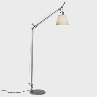 Tolomeo Basculante Lettura VloerLamp Perkament Artemide - Woonkamer - Designer - Metaal - Met lampenkap
