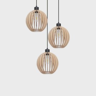 Envostar - Clay Cluster hanglamp zwart/hout