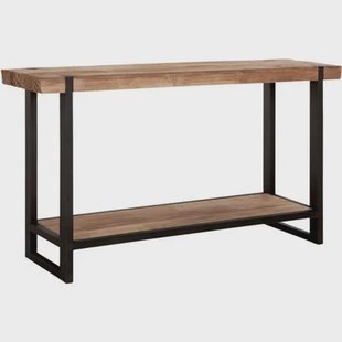 DTP Home Console table Beam,78x140x40 cm, 6 cm recycled teakwood top