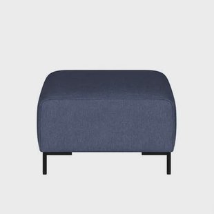 by fonQ Loft Hocker - Chenille - Donkerblauw