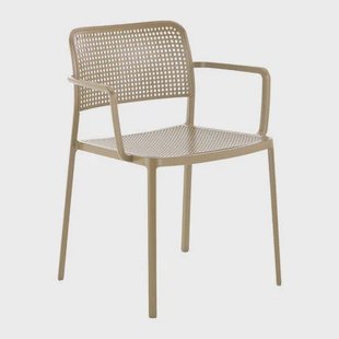 Kartell Audrey Eetkamerstoel met Armleuningen - Beige
