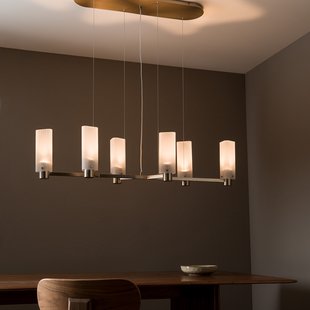 Hanglamp in glas/staal, Strozzi, design E.Gallina&