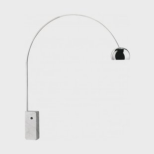 FLOS - LED-booglamp Arco, chroom, hoogte 240 cm