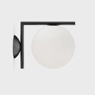 FLOS - IC C/W1 Plafondlamp/Wandlamp Matte Zwart