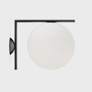 FLOS - Ic C/W2 Plafondlamp/Wandlamp Matte Zwart