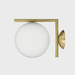 FLOS - Ic C/W2 Wandlamp/Plafondlamp Geelkoper