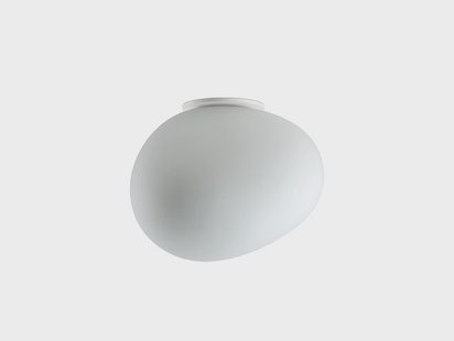 Gregg Media wand-/plafondlamp, wit Foscarini - Woonkamer - Designer - Glas - Bol