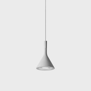 Aplomb hanglamp Mini White Aplomb Mini Foscarini - Keuken - Designer - Beton - 1 lamp