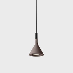 Aplomb hanglamp Mini bruin Aplomb Mini Foscarini - Keuken - Designer - Beton - 1 lamp