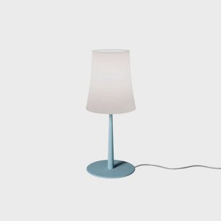 Birdie Easy tafellamp Opaque Light Blue Foscarini - Woonkamer - Designer - Metaal - Met lampenkap