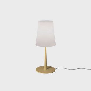 Birdie Easy tafellamp Yellow Foscarini - Woonkamer - Designer - Metaal - Met lampenkap