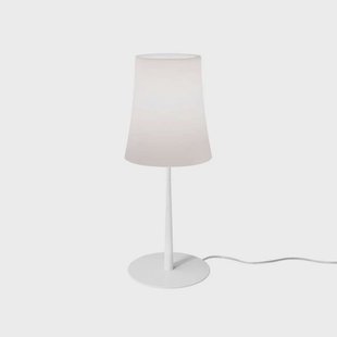 Birdie Easy Grande tafellamp White Foscarini - Woonkamer - Designer - Metaal - Met lampenkap
