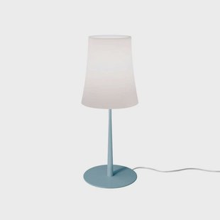 Birdie Easy Grande tafellamp Light Blue Foscarini - Woonkamer - Designer - Metaal - Met lampenkap