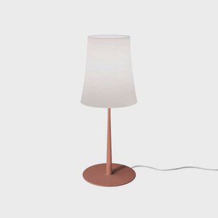 Birdie Easy Grande tafellamp Red Foscarini - Woonkamer - Designer - Metaal - Met lampenkap