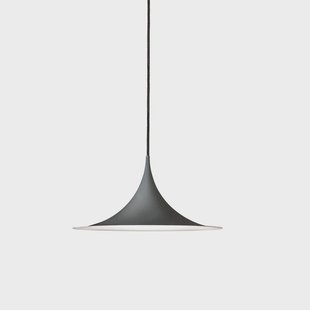 GUBI - Semi Hanglamp Ø47 Glanzend Antracit Gray
